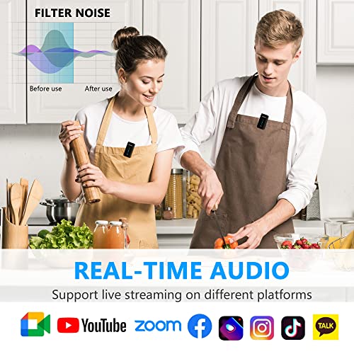 BOYA Wireless Lavalier Microphone BY-XM6-K2 2.4GHz Dual-Channel Wireless Lapel Microphones with Charging Case for Cameras Phones DSLR Clip on Mic for Video Recording Live Streaming YouTube Interview