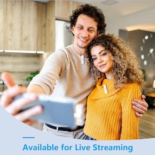 BOYA BOYALINK-W Wireless Lavalier Microphone for iPhone/Android/Camera Vlogging, All-in-One Lapel Dual Mic System & Lightning & USB-C Inputs & Battery Case for Smartphones/DSLR YouTube Facebook Live