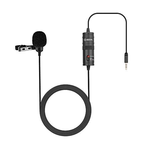 BOYA by M1 Lavalier Microphone for Smartphones Canon Nikon DSLR Cameras Camcorders Audio Recorder PC