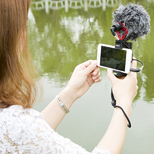 BOYA BY-MM1 Camera Microphone with Shock Mount/Windshield Universal Shotgun Microphone for Cameras & Camcorders,iPhone, Android Smartphones
