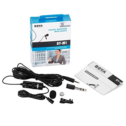 BOYA by M1 Lavalier Microphone for Smartphones Canon Nikon DSLR Cameras Camcorders Audio Recorder PC
