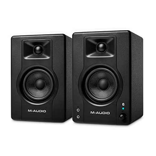 M-Audio BX3BT 3.5" Studio Monitors & PC Speakers with Bluetooth for Recording and Multimedia with Music Production Software, 120W, Pair, black
