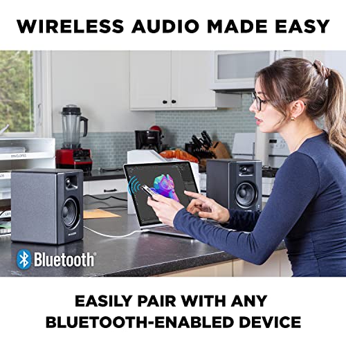 M-Audio BX3BT 3.5" Studio Monitors & PC Speakers with Bluetooth for Recording and Multimedia with Music Production Software, 120W, Pair, black