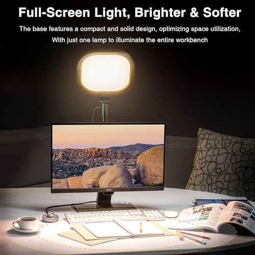 Zoom Lighting for Computer, Adjustable Desk Lighting for Video Calls, 30 Light Modes Video Conference Light, Desk Ring Light with Stand for Webcam, Meetings, Live Stream, Home Office. CRI 97.8