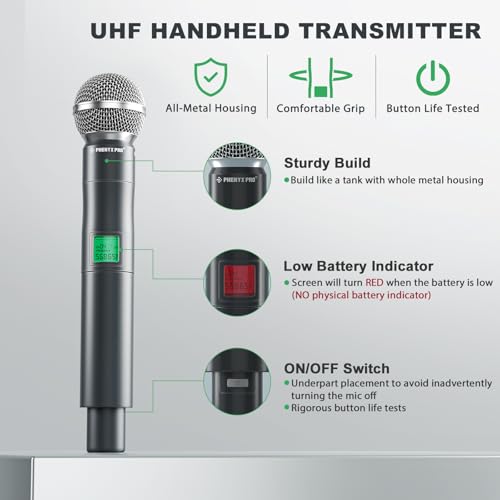 Phenyx Pro Wireless Microphone System - 8 Channels