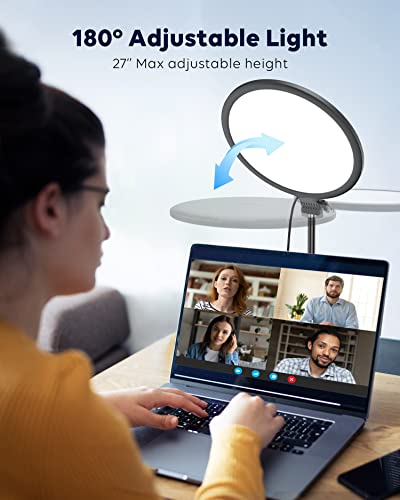 Kaiess 10.5" Desk Ring Light with Stand, Full-Screen Selfie Ring Light for Desk with Phone Holder, Desktop Laptop Light for Video Recording, Zoom Lighting for Computer, Live Streaming, Video Calls