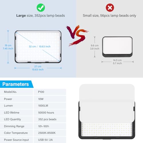 Obeamiu 3 Pack LED Video Light with 70'' Extendable Tripod Stand, 2500-8500K Photography Lighting Kit Studio Lights for Live Game Streaming/YouTube Video Recording/TikTok/Podcast/Makeup/Portrait