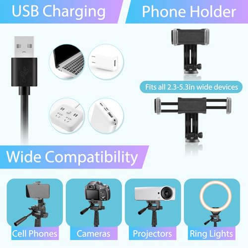 Sensyne 12-inch Ring Light with 67-inch Selfie Stick, Tripod and Phone Holder, Selfie Remote Control Circle Light for Live Stream/Video Recording/TikTok, Compatible with All Phones and Cameras
