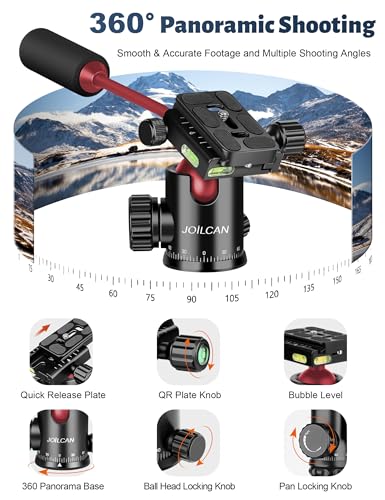Tripod for Camera, 83" Camera Tripods & Monopods with Metal Handle, Professional Aluminum Camera Tripod, Heavy Duty Tripod for DSLR Camera Lasers Spotting Scope Binoculars Telescope, Payload 35Lb