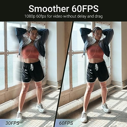 WAAWO PTZ 4K UHD Webcam, Multi Person Auto Framing, Control PTZ Through Remote Control, Privacy Protection, 1080p 60fps, Plug and Play, USB Webcam with Tripod