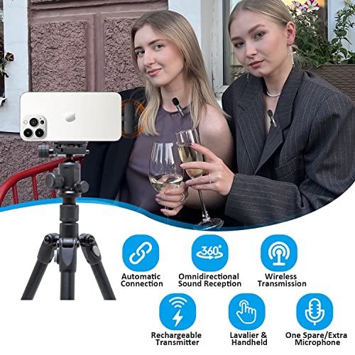MAYBESTA Wireless Lavalier Microphone for iPhone/iPad