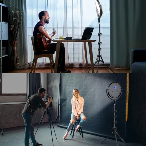 Newest Ring Light with Stand Tripod, Video Lighting for Video Recording 10"Key Light with Phone Holder, 2800 Lumens Podcast Lighting for Online Teaching/Recording/Streaming/Photography/YouTube/TikTok