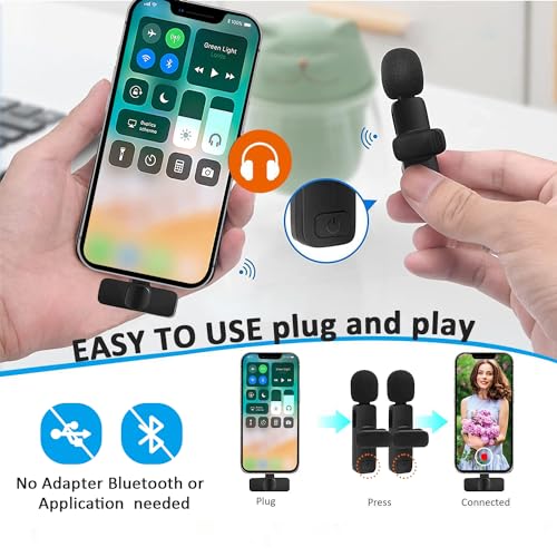 MAYBESTA Wireless Lavalier Microphone for iPhone/iPad