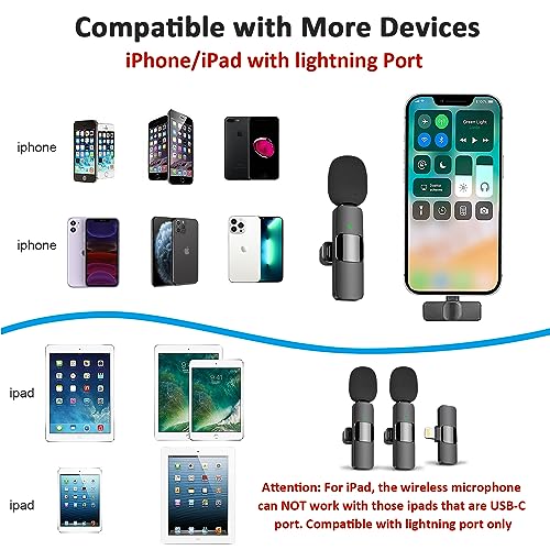 MAYBESTA Wireless Lavalier Microphone for iPhone/iPad