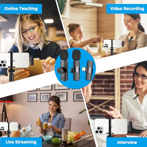 MAYBESTA Wireless Lavalier Microphone for iPhone/iPad