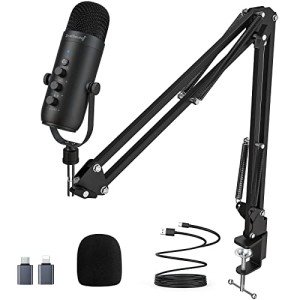 ZealSound USB Podcast Microphone Kit with Boom Arm