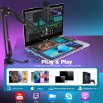 ZealSound USB Podcast Microphone Kit with Boom Arm