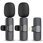 2-Pack Wireless Lavalier Microphones for iPhone & iPad