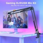 FIFINE XLR/USB Podcast Microphone Kit with Arm Stand