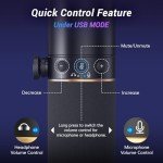 TONOR Dynamic Gaming Mic with RGB Light & Mute