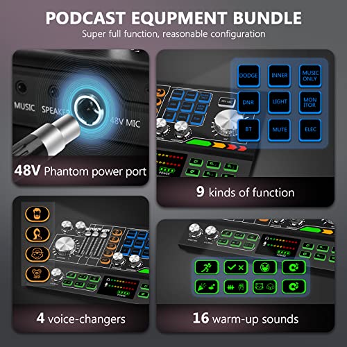 Podcast Bundle: Audio Interface, Mixer, Microphone