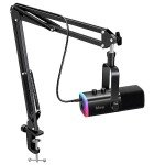 FIFINE RGB XLR/USB Podcast Microphone Kit