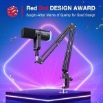 FIFINE RGB XLR/USB Podcast Microphone Kit