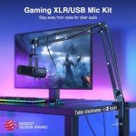 FIFINE RGB XLR/USB Podcast Microphone Kit