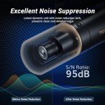 TONOR USB/XLR Dynamic Microphone with Boom Arm
