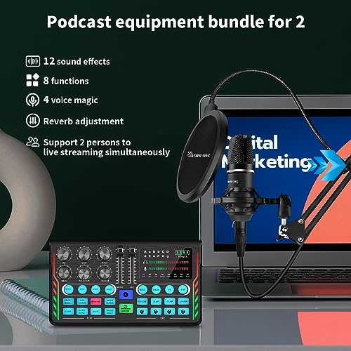Hayner-Seek Podcast Equipment Bundle with Mixer & Mic