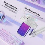 MAONO RGB USB Gaming Microphone with Noise Cancellation