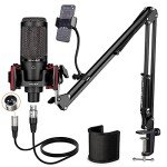 Professional XLR Condenser Microphone Kit for Podcasts