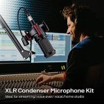 Professional XLR Condenser Microphone Kit for Podcasts