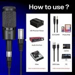 Professional XLR Condenser Microphone Kit for Podcasts