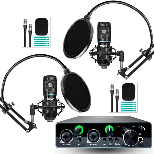 Movo PodKit2A Dual Condenser Microphone Bundle