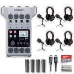 Zoom PodTrak P4 Podcast Recorder & Microphone Bundle