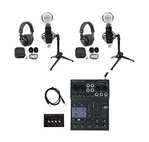 Rockville 2-Person Podcast Bundle with Mixer & Mics