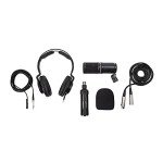 Zoom PodTrak P4 Podcast Equipment Bundle with Microphones
