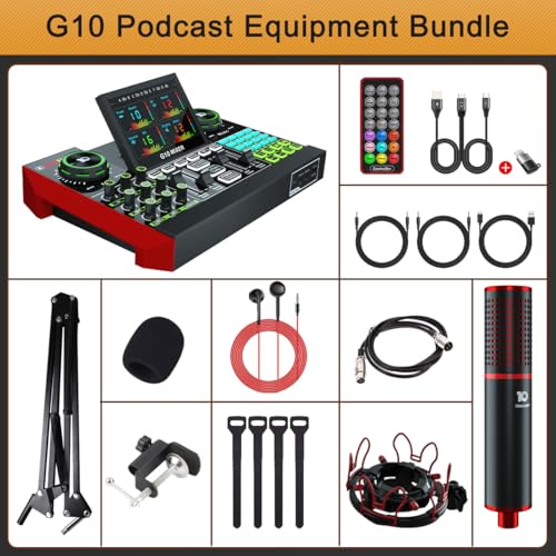 Podcast Equipment Bundle: USB Audio Interface & Microphone