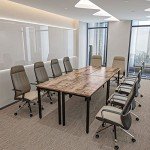 9ft Rustic Conference Table for Podcasts & Meetings