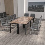 9ft Rustic Conference Table for Podcasts & Meetings