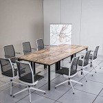 9ft Rustic Conference Table for Podcasts & Meetings