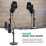 Movo Dual-Person Podcast Kit with Microphones & Stands