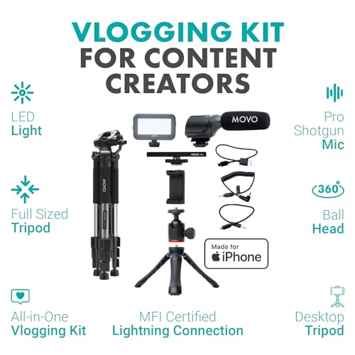 Movo iVlogger Vlogging Kit with Tripod & Mic