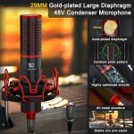 Podcasting Equipment Bundle with XLR Microphone & Mixer