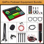 Podcasting Equipment Bundle with XLR Microphone & Mixer
