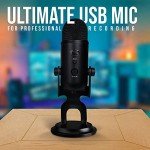 Blue Yeti Microphone Bundle with Boom Arm & Filter
