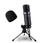 Podcast Equipment Bundle with Condenser Microphone & Mixer