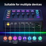 LILUOSUO Podcast Equipment Bundle: Mixer & Microphone