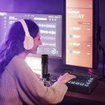 LILUOSUO Podcast Equipment Bundle: Mixer & Microphone